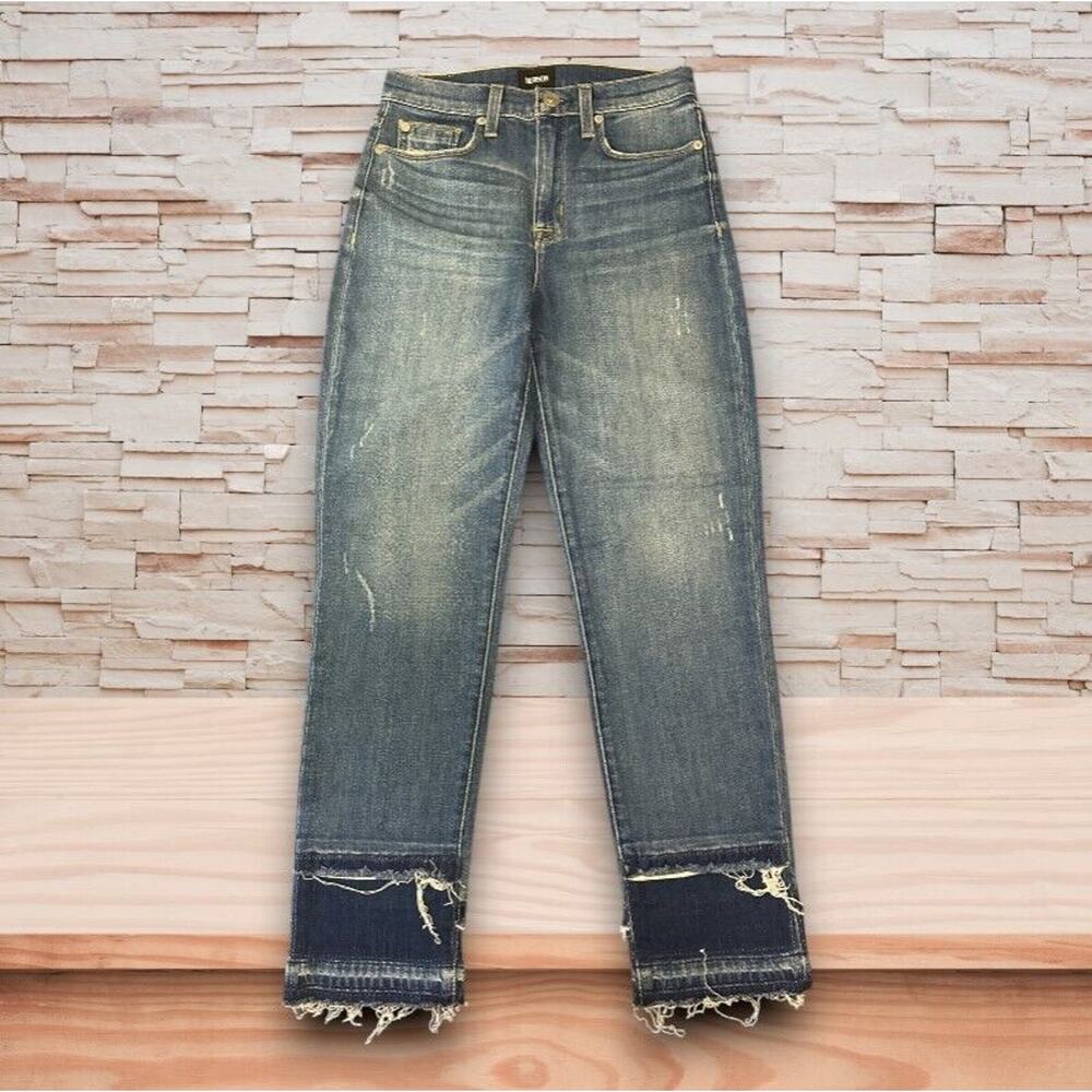 Hudson Jean Zoeey High Rise Straight Crop Double Step Social Grace Size 26 NWT - Picture 5 of 9